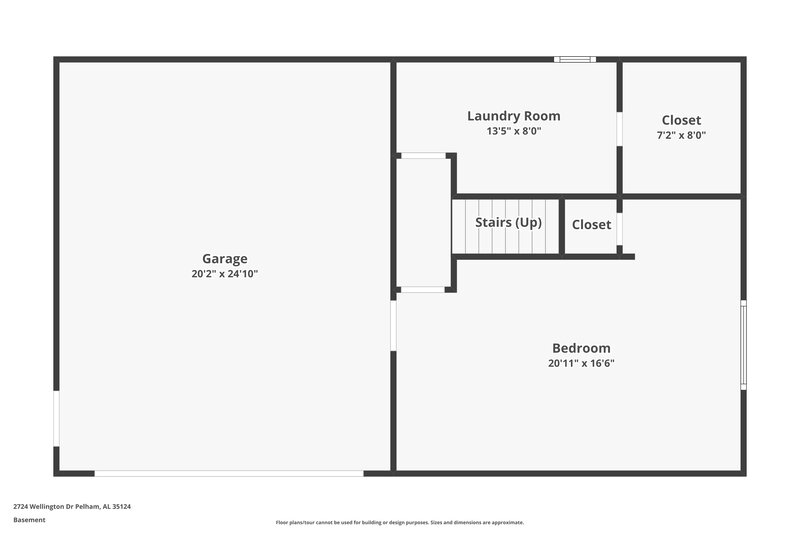 1,595/Mo, 2724 Wellington Dr Pelham, AL 35124 Floorplan View