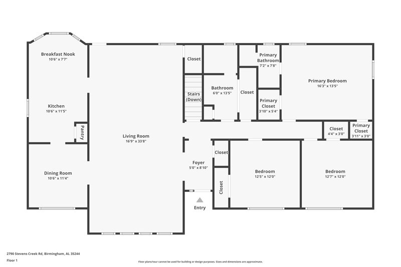 2,715/Mo, 2790 Stevens Creek Road Birmingham, AL 35244 Floorplan View 2