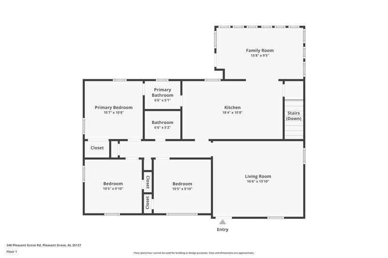 1,480/Mo, 348 Pleasant Grove Rd Pleasant Grove, AL 35127 Floor Plan View 2