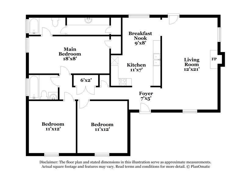 1,615/Mo, 168 Park Place Lane Alabaster, AL 35007 Floor Plan View