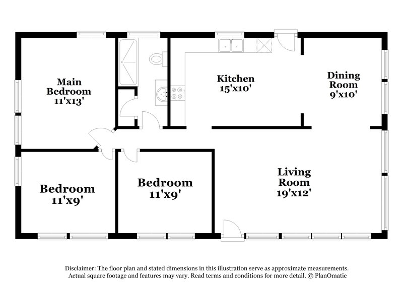 1,160/Mo, 433 Orchid Road Birmingham, AL 35215 Floor Plan View