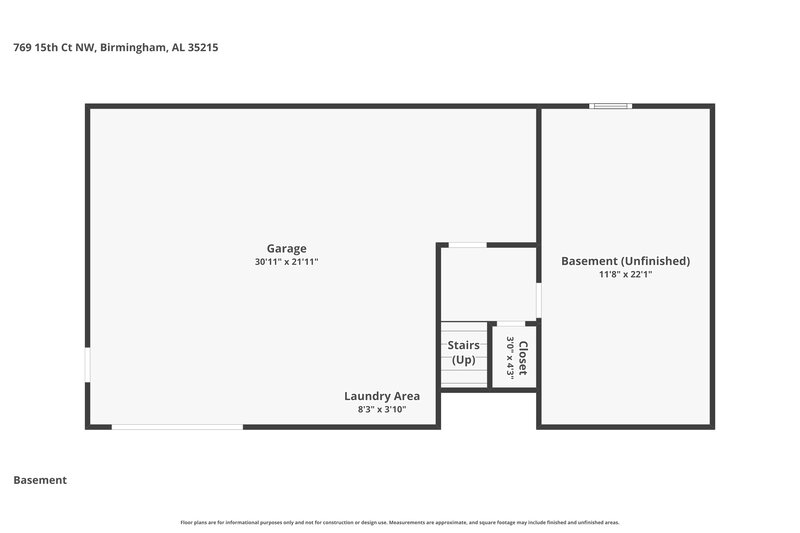 1,335/Mo, 769 NW 15th Court Birmingham, AL 35215 Floor Plan View 2