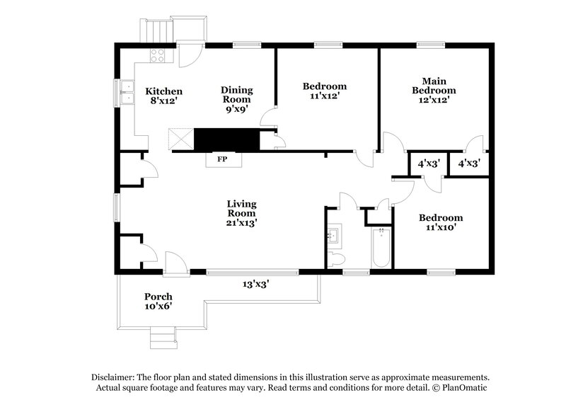 1,200/Mo, 104 Wheeler Drive Hueytown, AL 35023 Floor Plan View