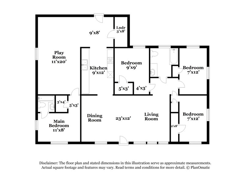 1,260/Mo, 111 Meadowood Avenue Hueytown, AL 35023 Floor Plan View