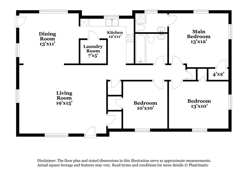 1,290/Mo, 6994 Hopewell Road Bessemer, AL 35022 Floor Plan View