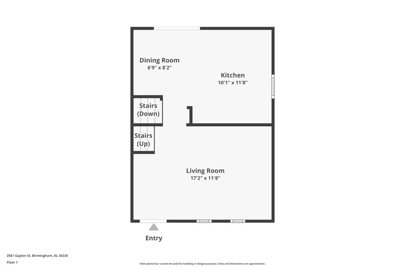 2,060/Mo, 2561 Gaylon St Birmingham, AL 35235 Floor Plan View 2