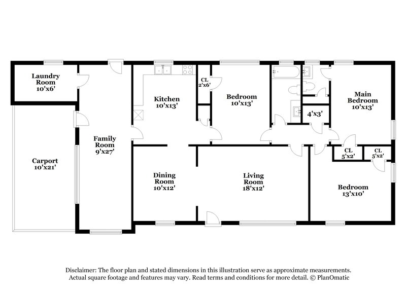 1,220/Mo, 924 Charles Court Birmingham, AL 35215 Floorplan View