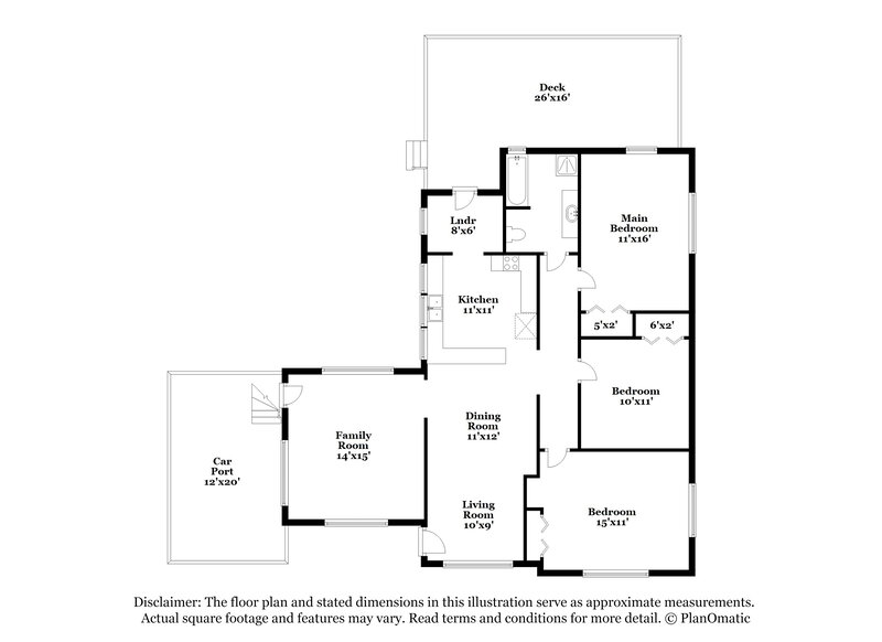 1,095/Mo, 4188 Powell Avenue Pinson, AL 35126 Floor Plan View