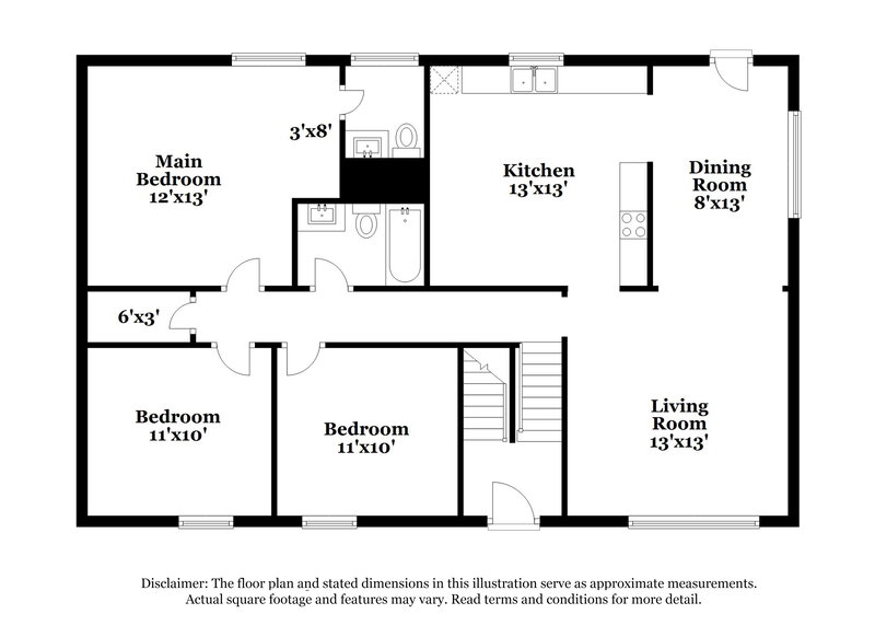 1,520/Mo, 909 Country View Drive Birmingham, AL 35215 Floor Plan View 2