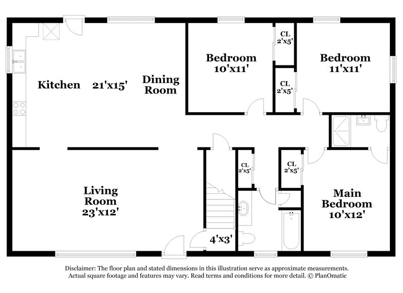 1,105/Mo, 541 NW 26th Ave Center Point, AL 35215 Floor Plan View
