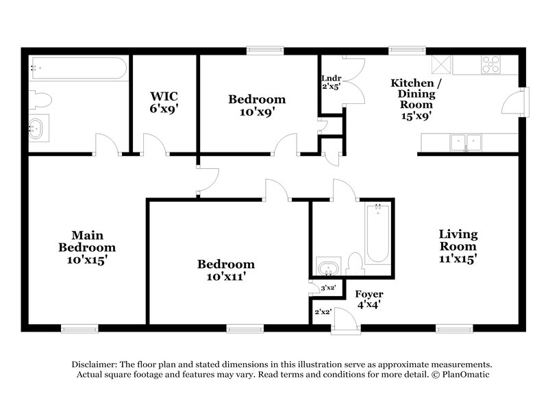 1,285/Mo, 114 Laird Avenue Hueytown, AL 35023 Floor Plan View