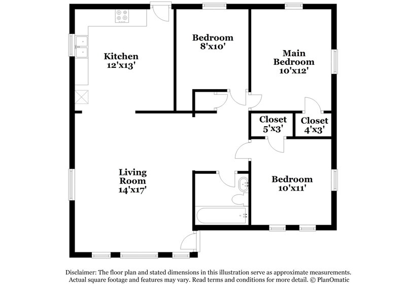1,190/Mo, 1521 N 27th Avenue Hueytown, AL 35023 Floorplan View