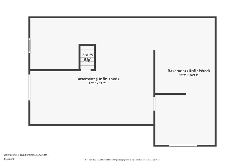 1,150/Mo, 2568 Forestdale Blvd Birmingham, AL 35214 Floor Plan View 2