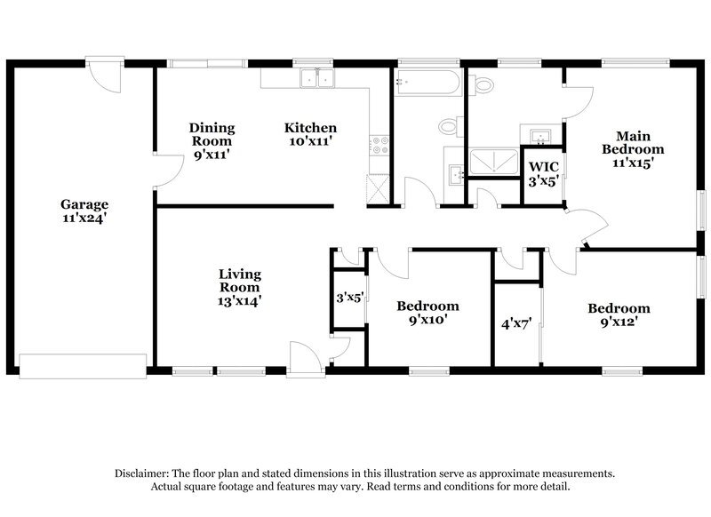 1,730/Mo, 208 Sam Pate Drive Birmingham, AL 35215 Floor Plan View