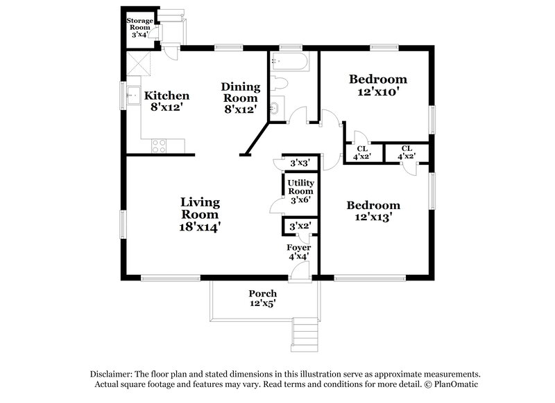 1,435/Mo, 2026 Progress Street Birmingham, AL 35207 Floor Plan View