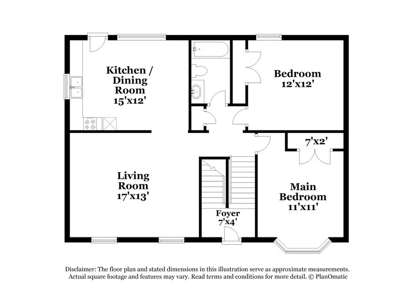 1,080/Mo, 3024 Grove Ave Tarrant, AL 35217 Floor Plan View