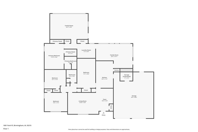 1,635/Mo, 1001 Park Pl BIRMINGHAM, AL 35215 Floor Plan View