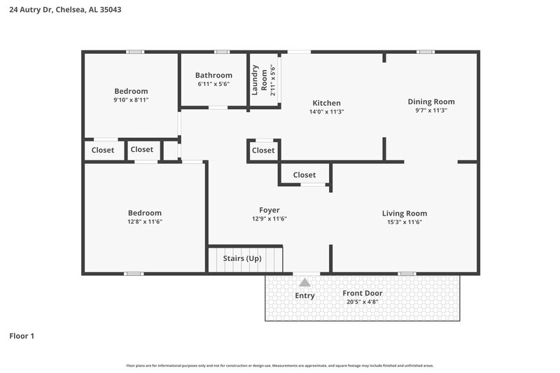 1,695/Mo, 24 Autry Drive Chelsea, AL 35043 Floor Plan View