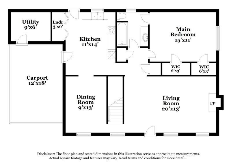 1,575/Mo, 5940 Dug Hollow Road Clay, AL 35126 Floor Plan View