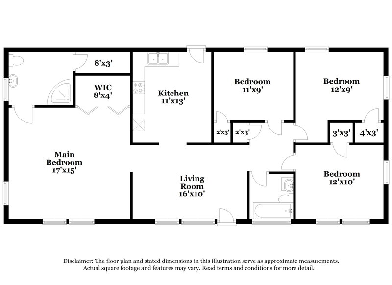 1,355/Mo, 414 Avalon Park Hueytown, AL 35023 Floor Plan View