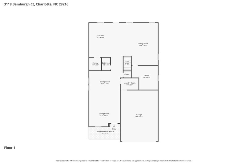 2,370/Mo, 3118 Bamburgh Ct Charlotte, NC 28216 Floor Plan View