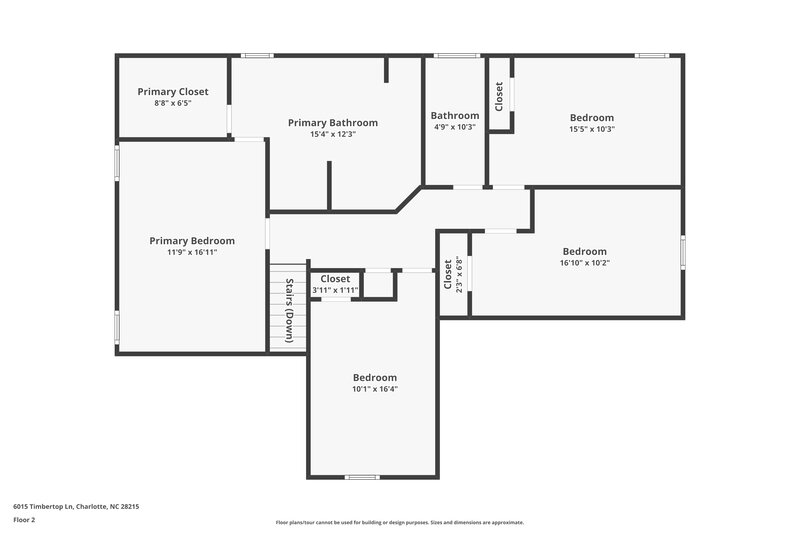 2,175/Mo, 6015 Timbertop Ln Charlotte, NC 28215 Floor Plan View 2