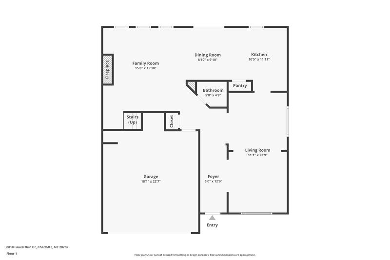 1,995/Mo, 8810 Laurel Run Dr Charlotte, NC 28269 Floor Plan View