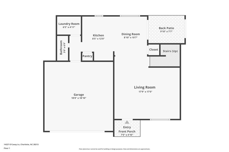 1,880/Mo, 14327 O Casey Ln Charlotte, NC 28213 Floor Plan View