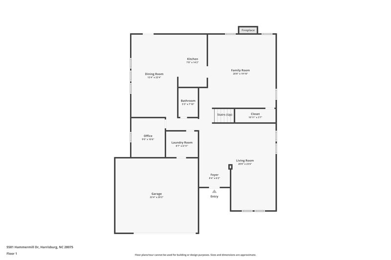 2,755/Mo, 5581 Hammermill Dr Harrisburg, NC 28075 Floor Plan View