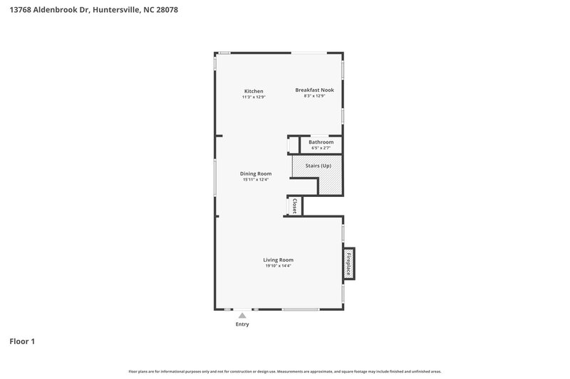 2,020/Mo, 13768 Aldenbrook Dr Huntersville, NC 28078 Floor Plan View