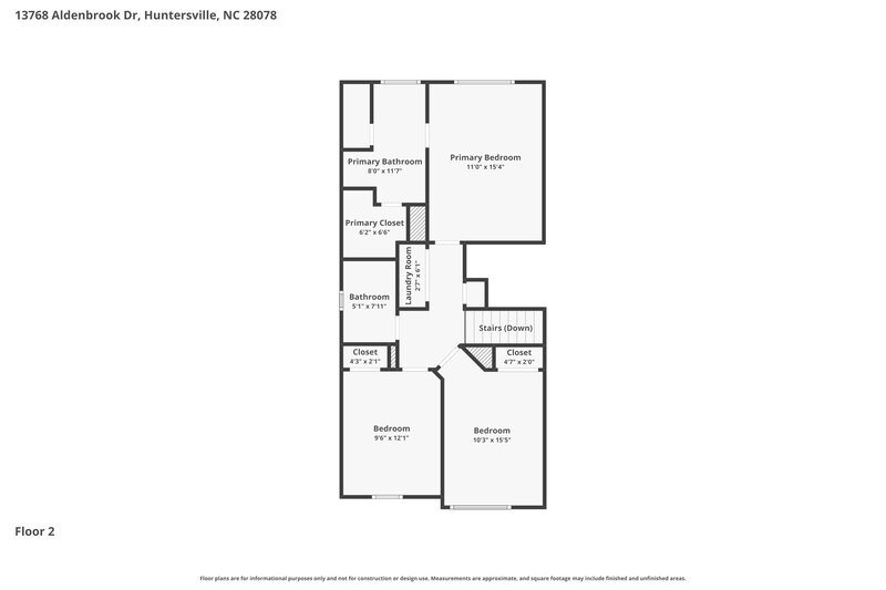 2,020/Mo, 13768 Aldenbrook Dr Huntersville, NC 28078 Floor Plan View 2