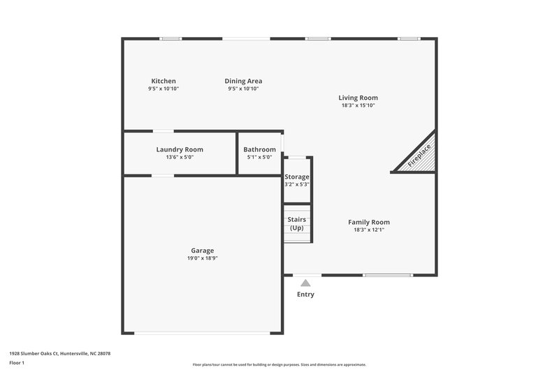 2,040/Mo, 1928 Slumber Oaks Ct Huntersville, NC 28078 Floor Plan View