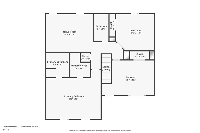 2,040/Mo, 1928 Slumber Oaks Ct Huntersville, NC 28078 Floor Plan View 2