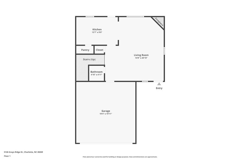 1,710/Mo, 5126 Grays Ridge Dr Charlotte, NC 28269 Floor Plan View
