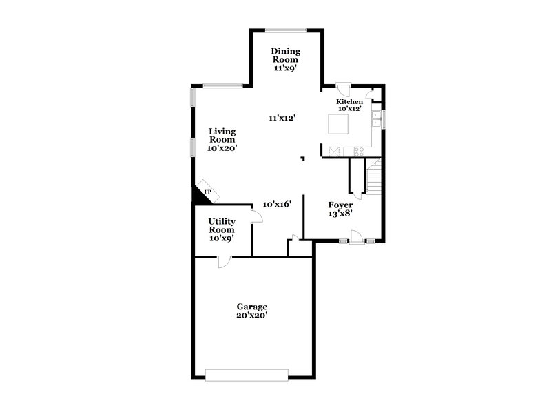 1,940/Mo, 5913 Brookfield Pointe Dr Charlotte, NC 28216 Floor Plan View 2