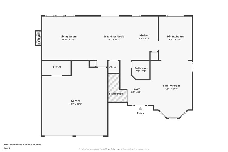 2,590/Mo, 8936 Coppermine Ln Charlotte, NC 28269 Floor Plan View