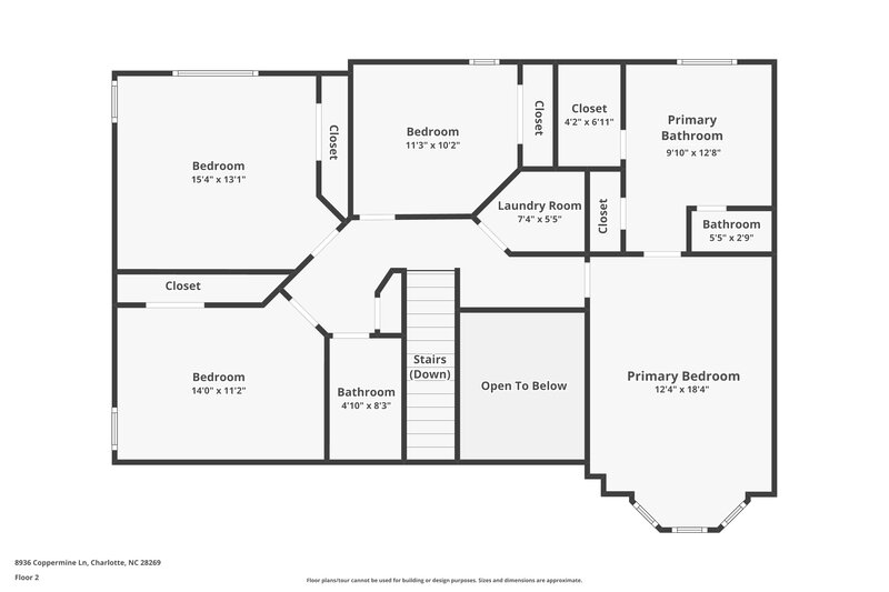 2,590/Mo, 8936 Coppermine Ln Charlotte, NC 28269 Floor Plan View 2