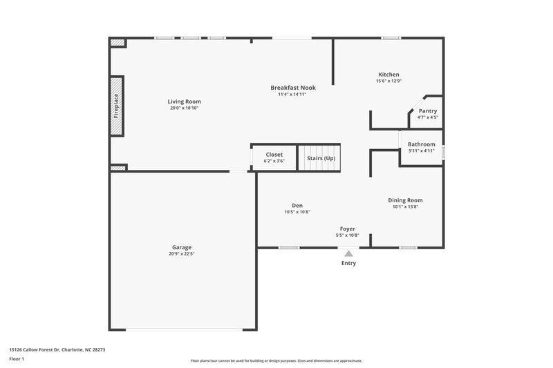 2,420/Mo, 15126 Callow Forest Dr Charlotte, NC 28273 Floor Plan View