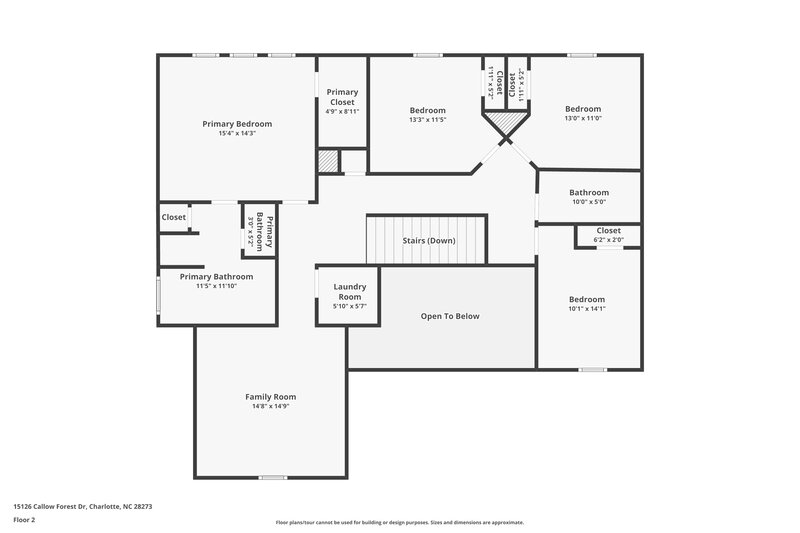 2,420/Mo, 15126 Callow Forest Dr Charlotte, NC 28273 Floor Plan View 2