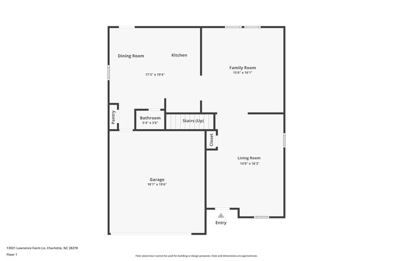 1,965/Mo, 13921 Lawrence Farm Ln Charlotte, NC 28278 Floor Plan View