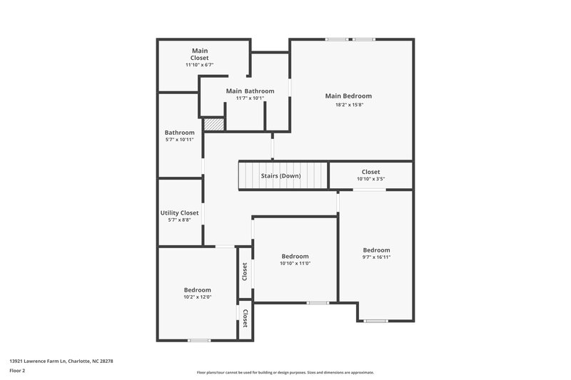 1,965/Mo, 13921 Lawrence Farm Ln Charlotte, NC 28278 Floor Plan View 2