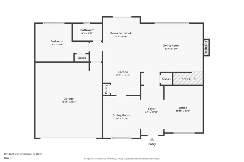 2,595/Mo, 9815 Edinburgh Ln Charlotte, NC 28269 Floor Plan View