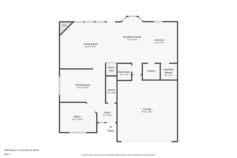 2,485/Mo, 16002 Raptor Ct Charlotte, NC 28278 Floor Plan View