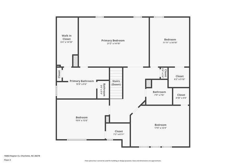 2,485/Mo, 16002 Raptor Ct Charlotte, NC 28278 Floor Plan View 2