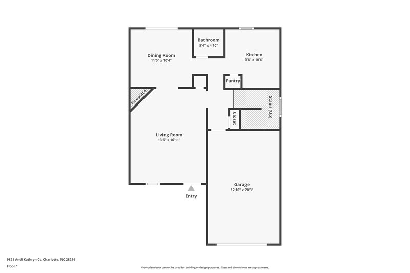 1,720/Mo, 9821 Andi Kathryn Ct Charlotte, NC 28214 Floorplan View