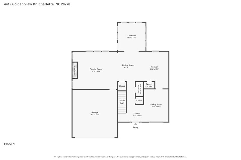 2,345/Mo, 4419 Golden View Dr Charlotte, NC 28278 Floor Plan View