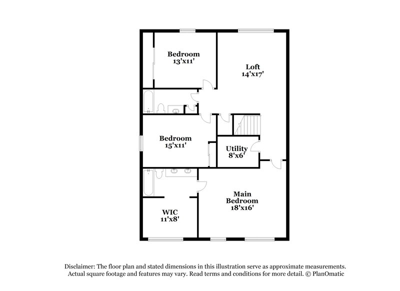 1,900/Mo, 4432 Norfleet St Concord, NC 28025 Floorplan View