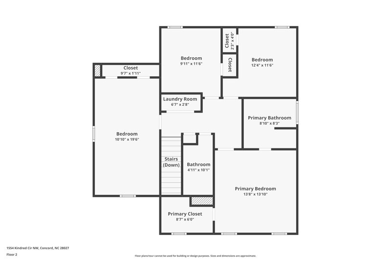 1,920/Mo, 1554 Kindred Cir NW Concord, NC 28027 Floor Plan View 2