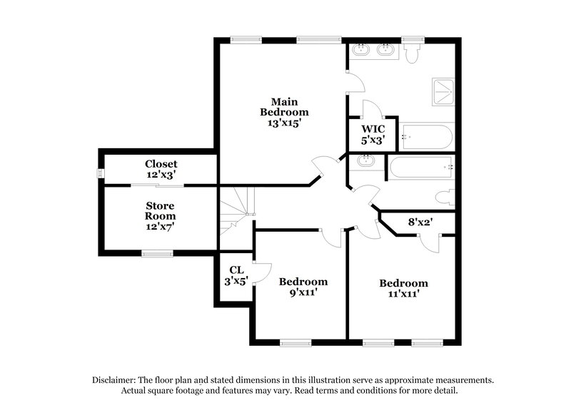 1,875/Mo, 10425 Katie Creek Ct Charlotte, NC 28213 Floor Plan View 2