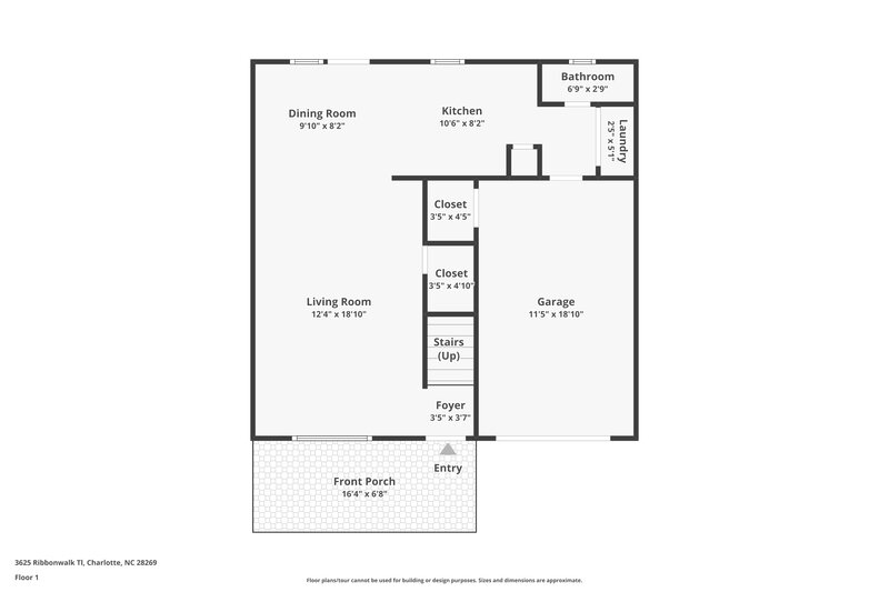 1,765/Mo, 3625 Ribbonwalk Trl Charlotte, NC 28269 Floor Plan View